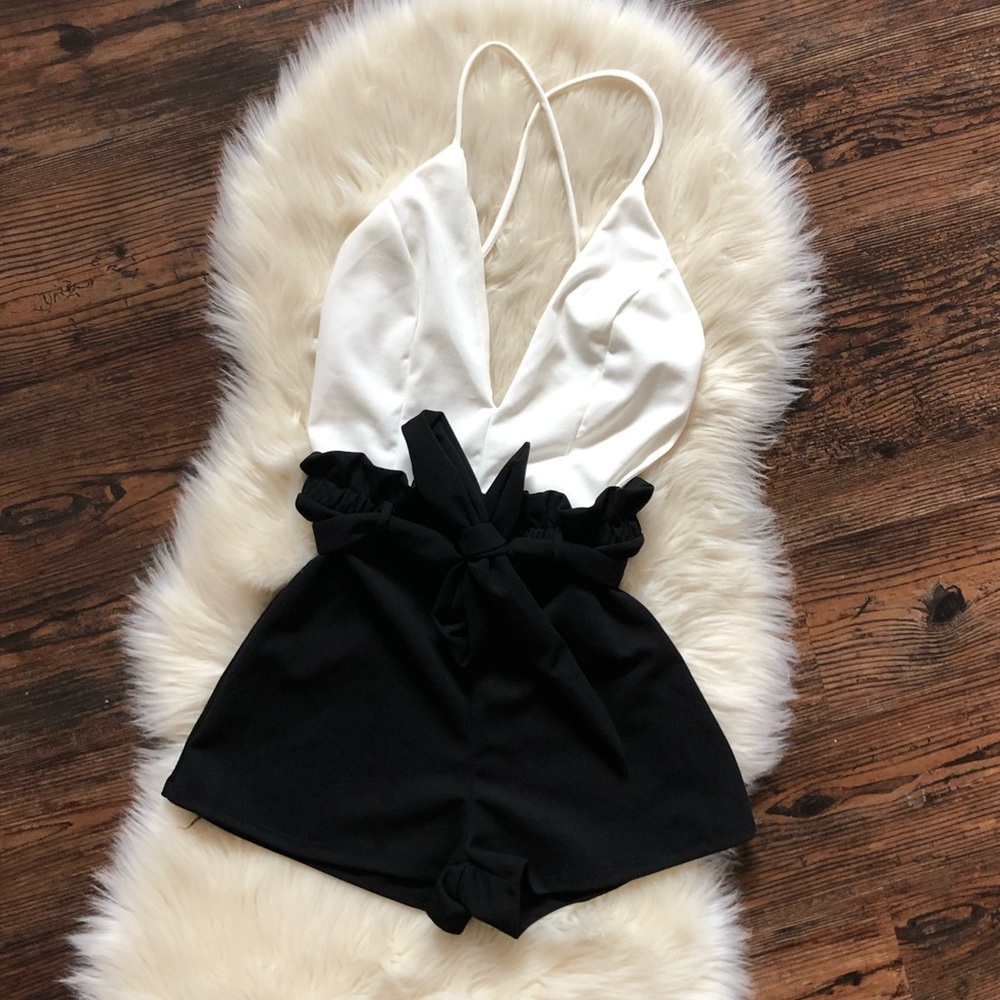 Women’s open back romper